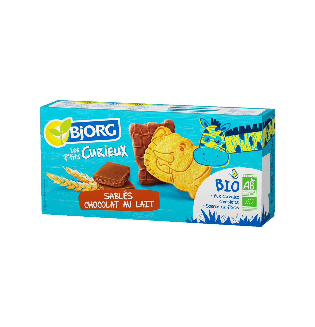 Biscuits Sablés chocolat au lait les p tits curieux 192g Bjorg