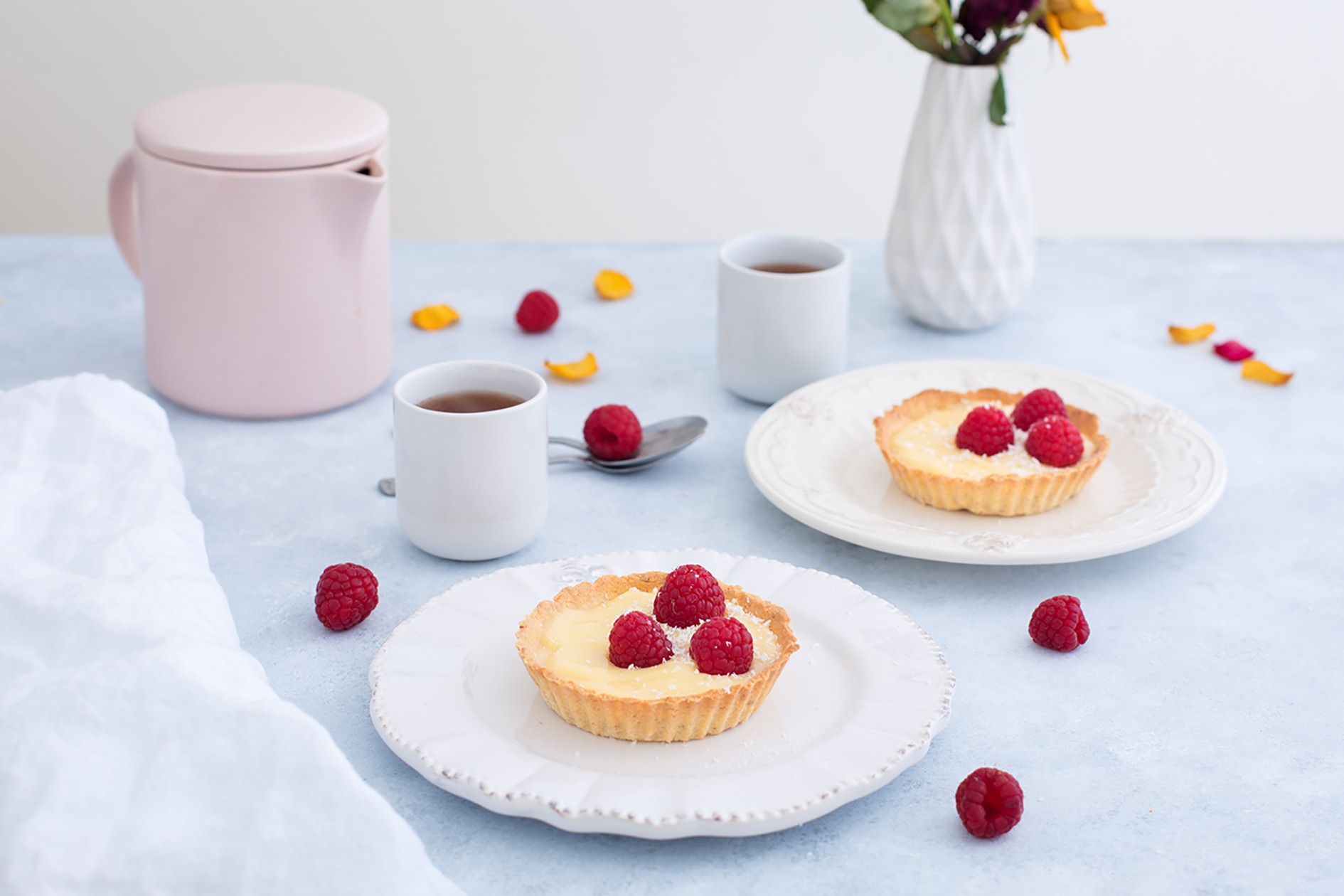 Tartelettes Au Citron Coco Et Framboises Recette Sans Gluten Et Vegetarienne Bjorg