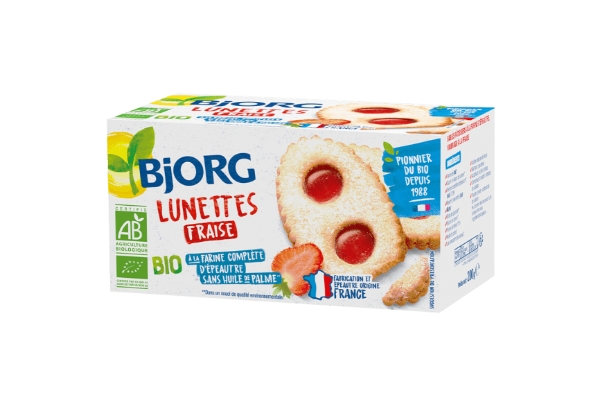 Biscuits Lunettes A La Fraise 0g Bjorg