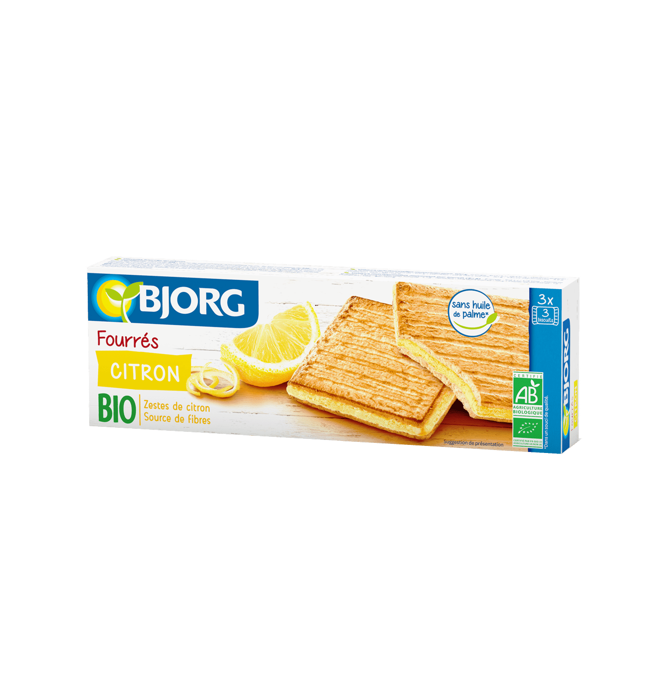 Biscuits Biscuits Fourres Citron 225g Bjorg