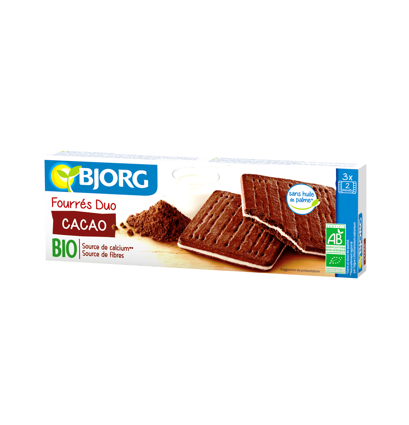 Biscuits Biscuits Fourres Duo Cacao 150g Bjorg