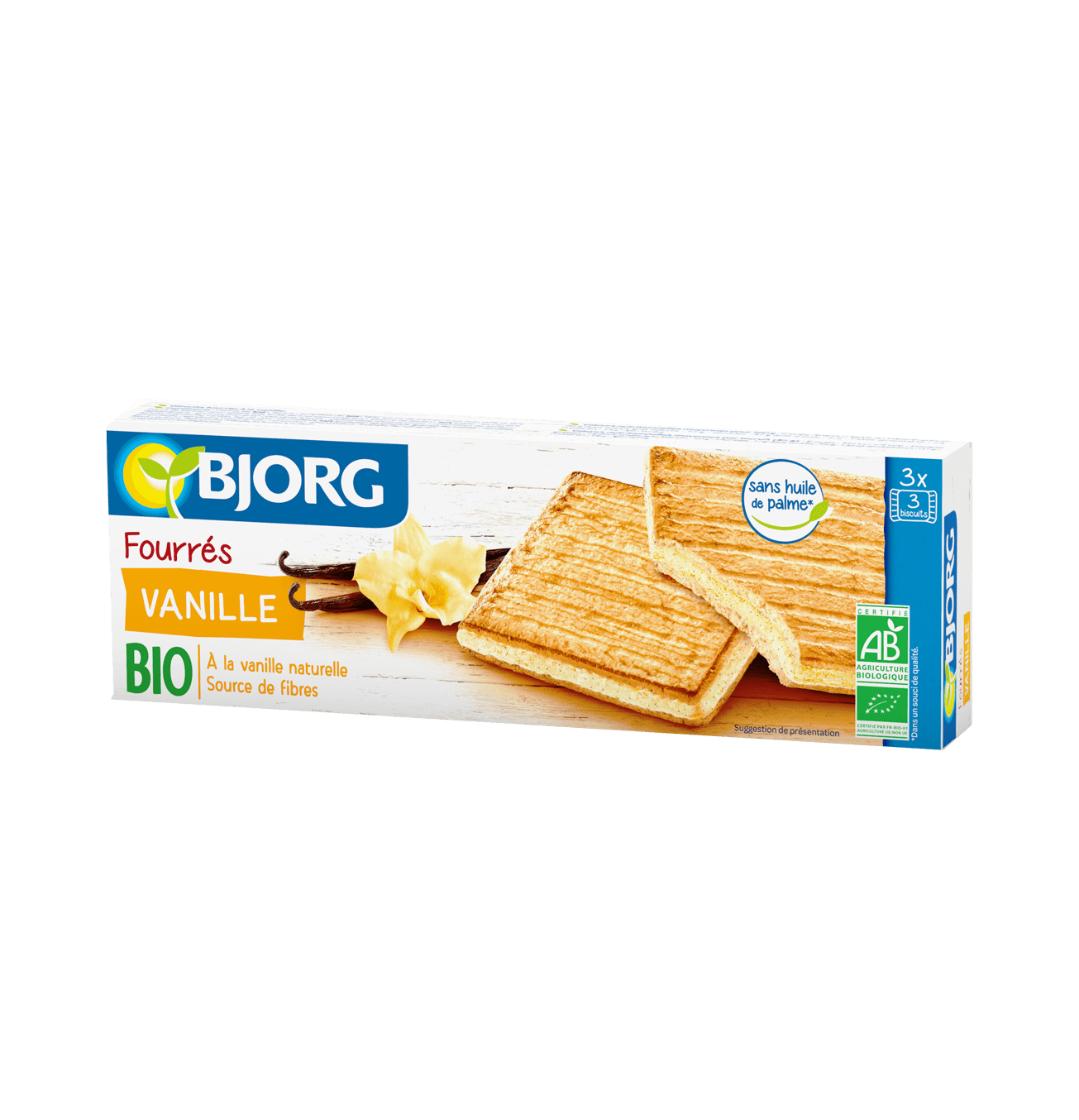 Biscuits Biscuits Fourres Vanille 225g Bjorg