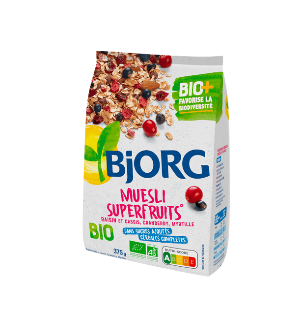 Céréales muesli protéines de soja Bio sans sucres ajoutés Bjorg