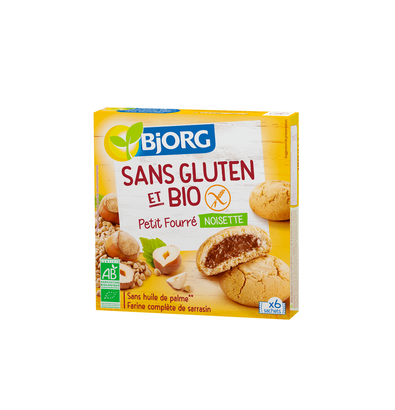 Biscuit Petit Fourre Noisette Sans Gluten 180g Bjorg