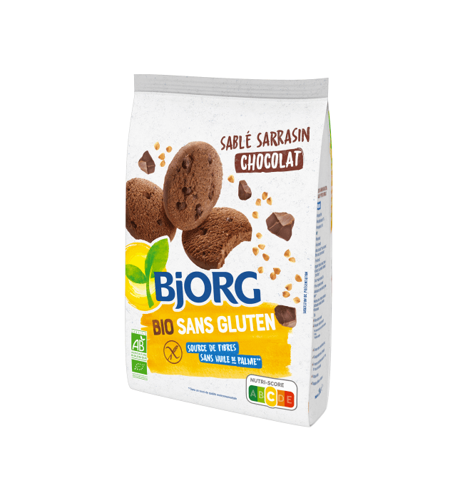 Biscuits goût cacao et pépites de chocolat sans gluten