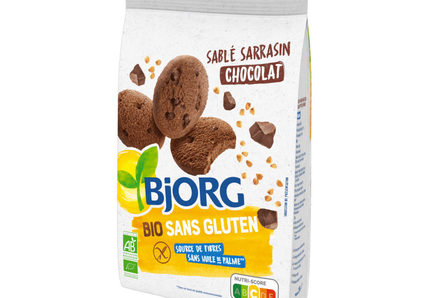 Biscuit au sarrasin fourré au chocolat noir bio et sans gluten