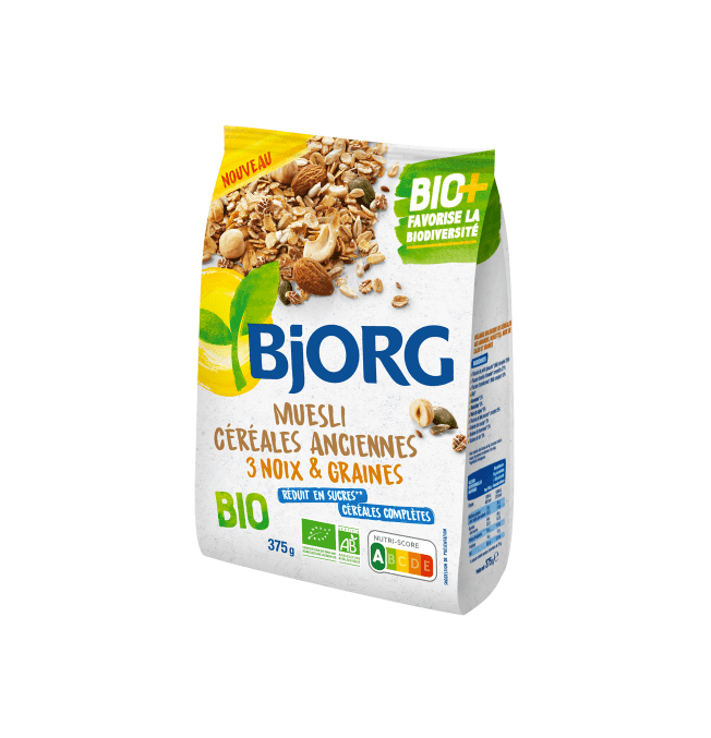 BJORG - Porridge 3 Céréales - Avoine, Blé, Épeautre - Sans Sucres