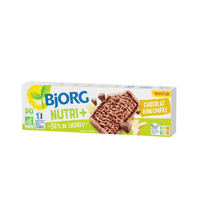 Biscuits Nutri+ Chocolat Gingembre 130g - Bjorg